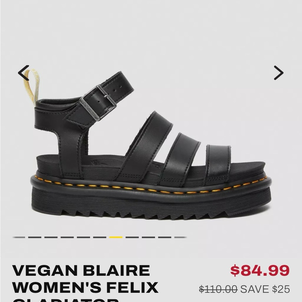 Dr. Martens Black Gladiator Sandals with Chunky Sole